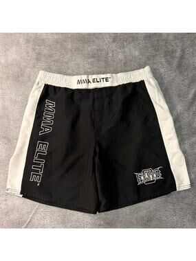 MMA Elite Embroidered B&W Shorts